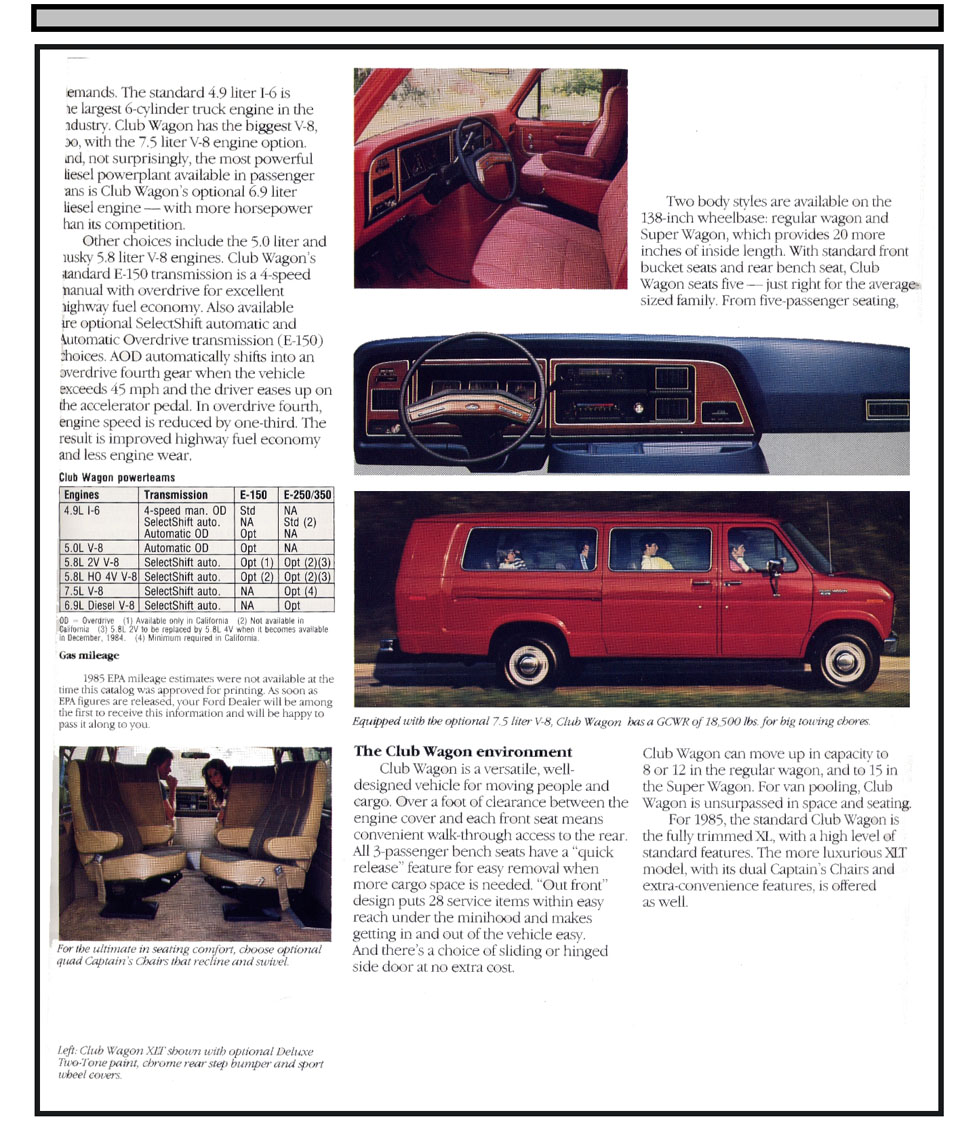 1985 Ford Wagons Brochure Page 7